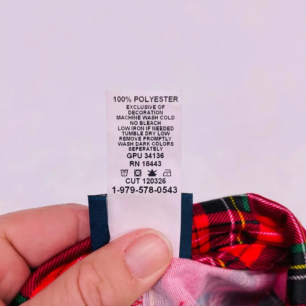 NWT Tom & Jerry 9M Red Plaid Footie PJs